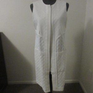 Stunning Long White Vest Dress